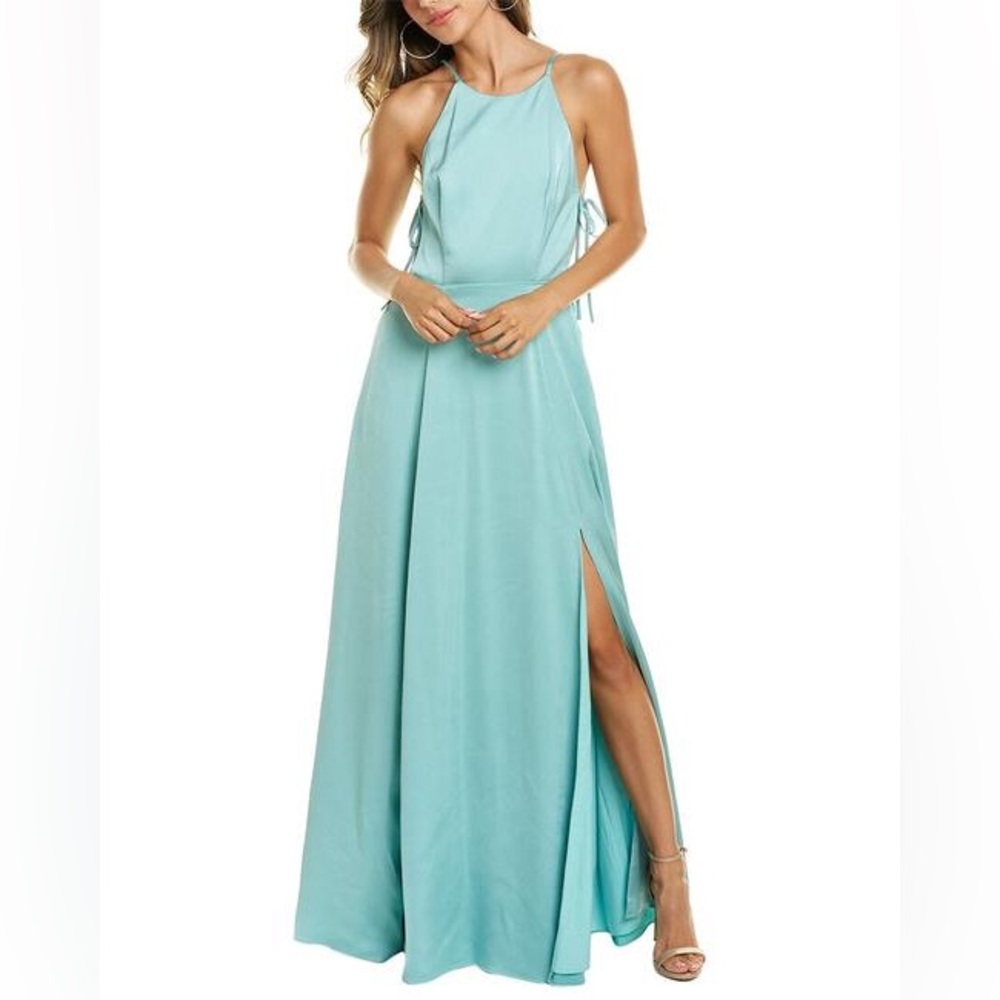 Aidan by Aidan Mattox blue green formal gown size 8
